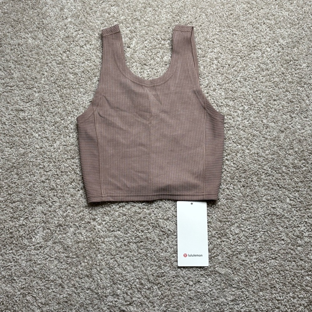 Lululemon Ribbed Softstreme Cropped Tank Top - Picture 1 of 5